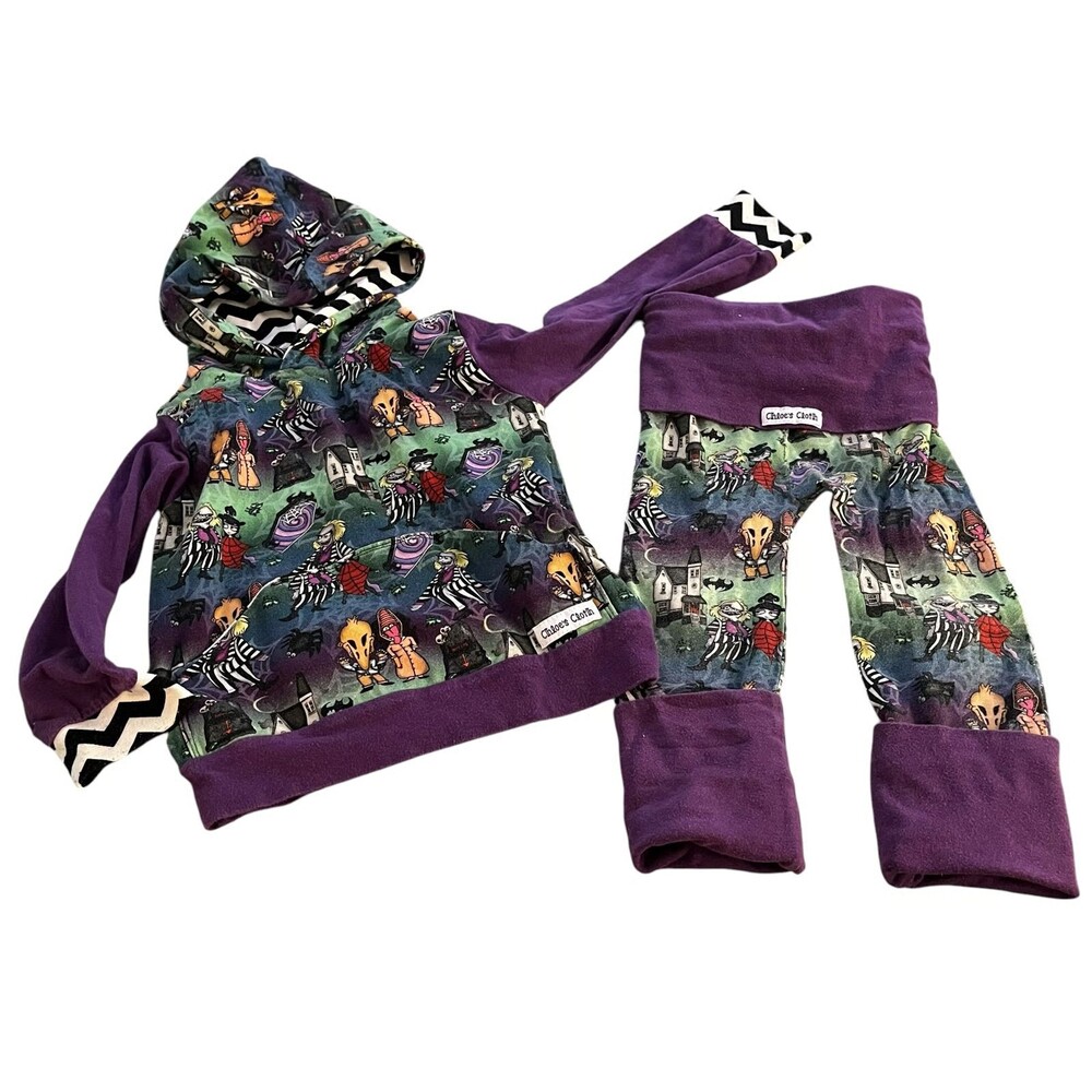 12mo 24mo 2T 3T Beetlejuice Maxaloones GWM Cloth Diaper Friendly Outfit Set